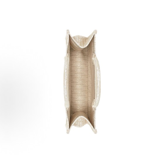 DIOR BookTote Oblique printed Tote bag, Tote shopping bag, medium-sized handbag, women\'s gold